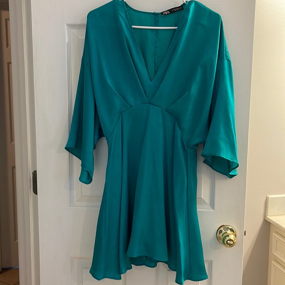 Zara teal short dress